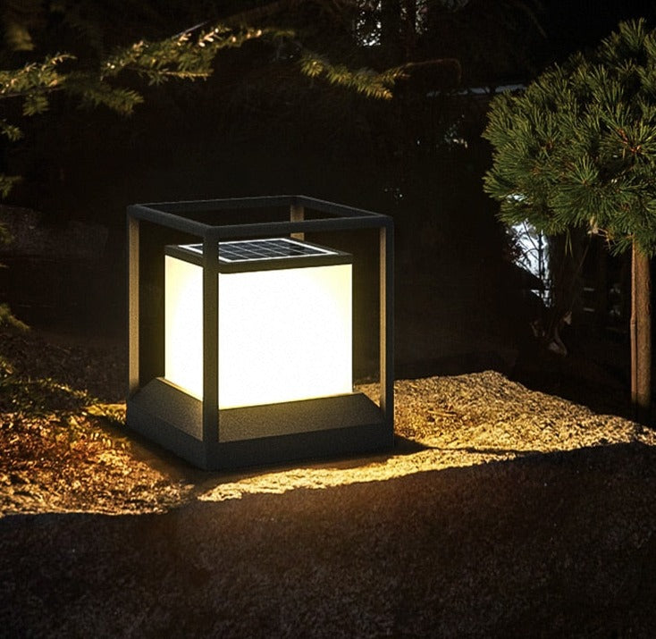 Solar-Terrassenleuchte „Terraluma“ | Ø 20 cm | Edelstahl & Aluminium | Dämmerungssensor | IP65 Wetterfest
