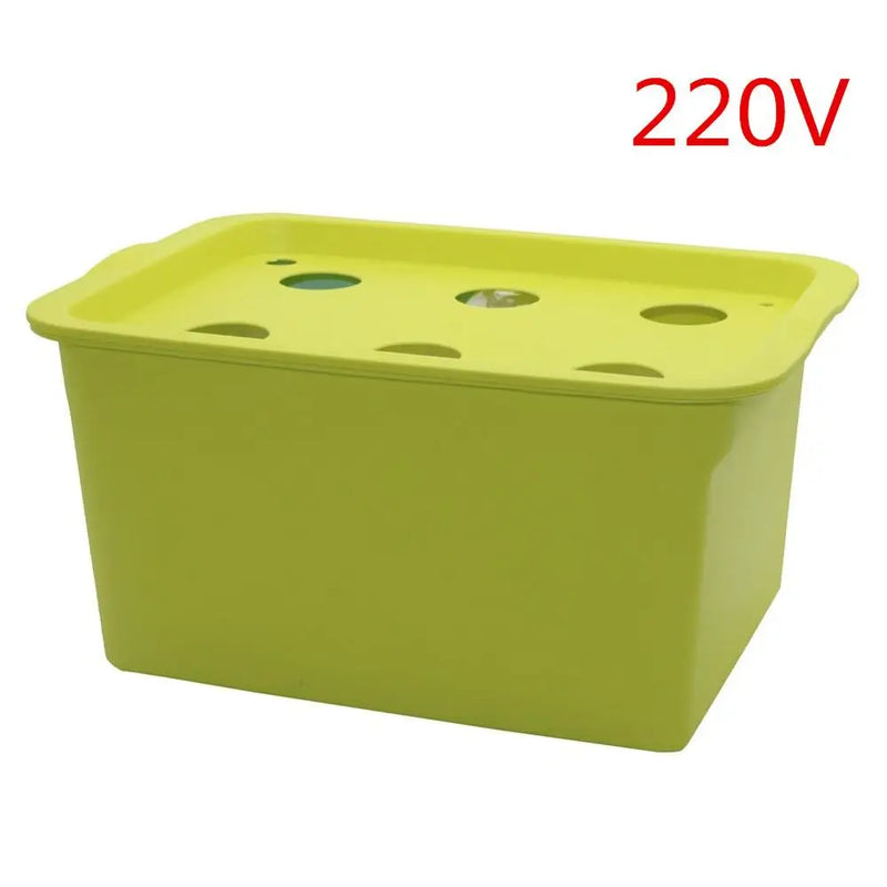 HYDROGROW 6-Loch Indoor Hydroponik-System | Komplett-Set mit Luftpumpe & Netzbechern | Für schnelles & sauberes Pflanzenwachstum – 220V