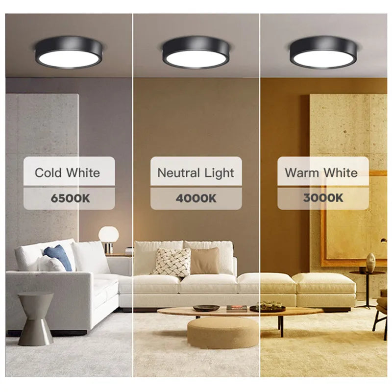 LumoSphere LED Deckenstrahler | Ultra-Slim Aufbauleuchte | 10W/15W/25W | Warm- & Kaltweiß | 220V