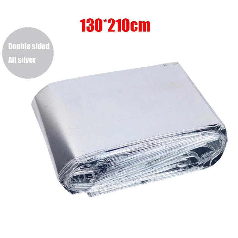 RescueShield | Notfalldecke | Wärmereflektierend & Wasserdicht | 210 × 130–160 cm | Silber/Gold
