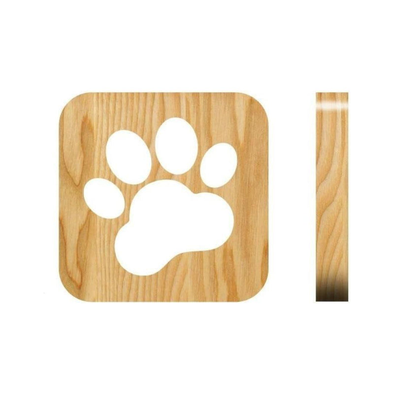 LumiPfote 3D Tischlampe Hund | Warmes LED-Licht | USB-Betrieben | Holzdesign