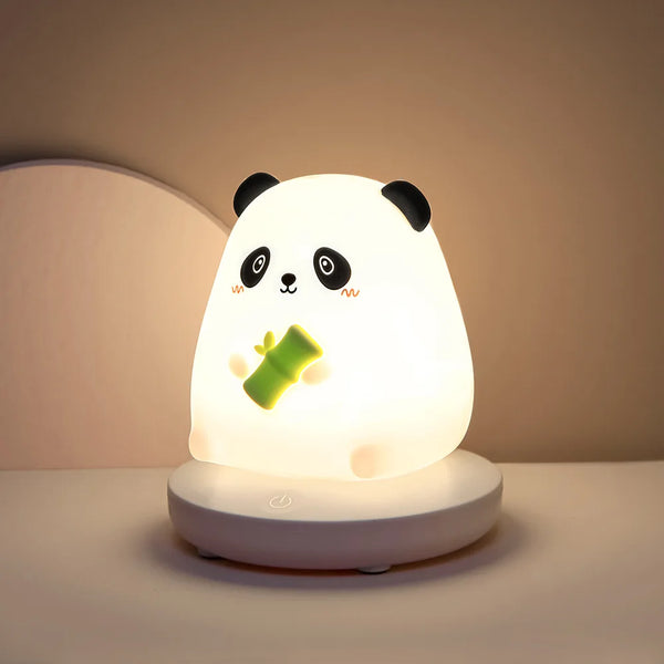 LumiPals LED Nachtlicht | Niedliches Tierdesign Schwein & Hase | Touch-Dimmung | USB-Wiederaufladbar