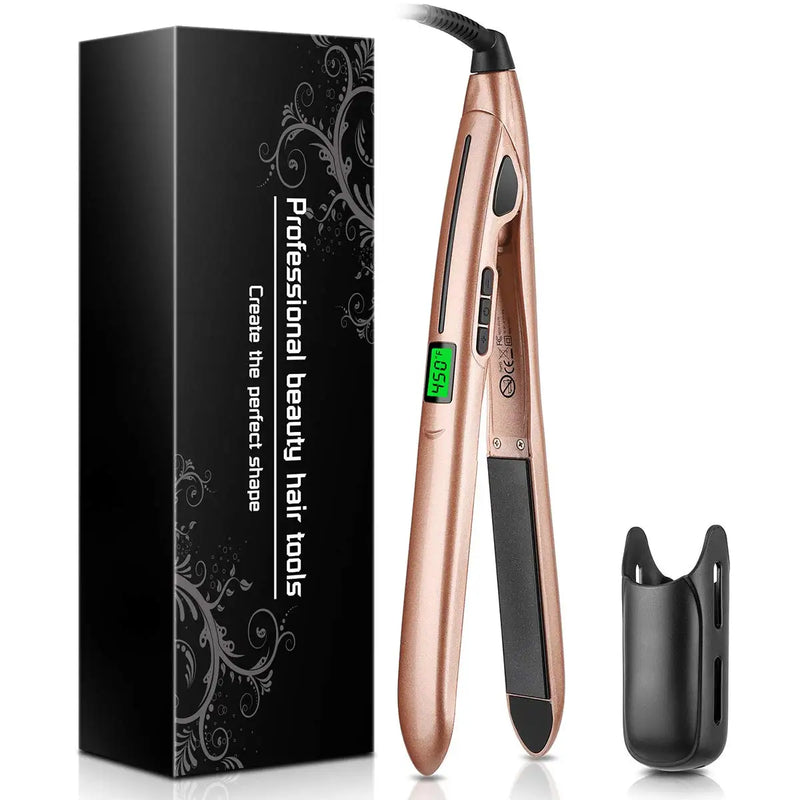 2-in-1 Haarglätter & Wellenstyler Waveley Pro | Keramik-Turmalin | Verstellbare Temperatur mit LCD | 30 cm | Dual Voltage