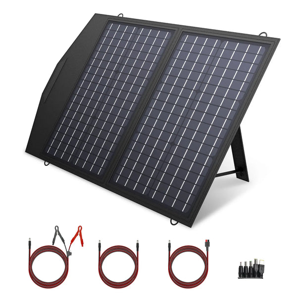 Voltaris Faltbares Solarpanel 100W | Wasserdicht IP66 | Kompatibel mit Solar-Generator & Laptop | Für Camping, Wohnmobil & Outdoor