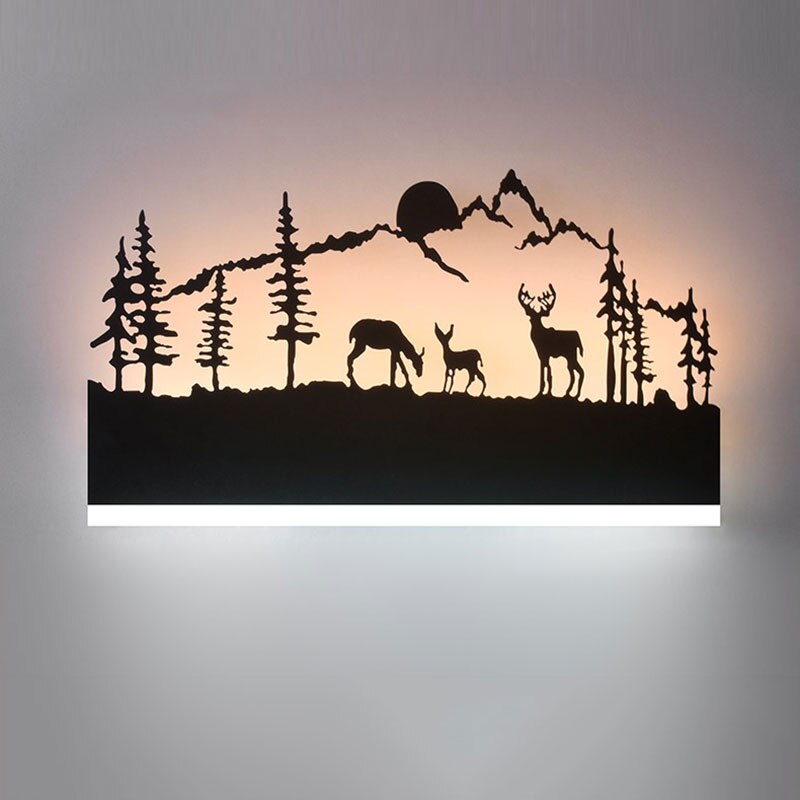 LED Wandleuchte | Dekoratives Wandlicht | 12W Warm- & Kaltlicht | Modernes Design | 38×22 cm