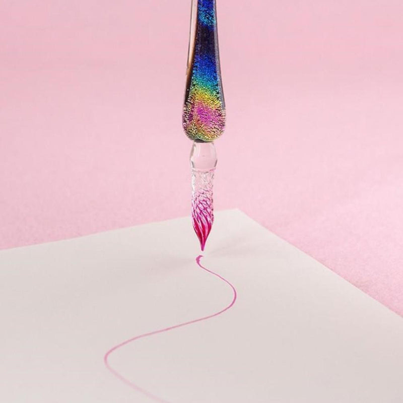 PrismWriter - Handgefertigter Kristall Kalligraphie Bleistift & Farben Set