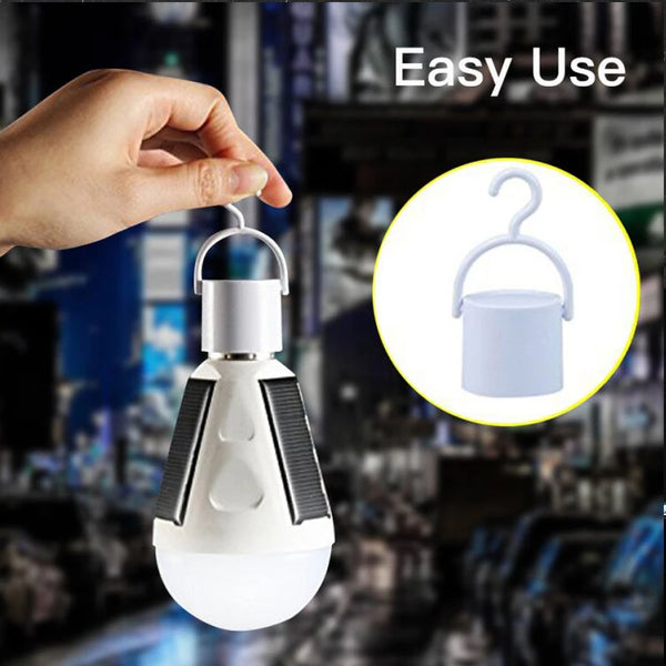 Solonight Solar LED Glühbirne mit E27 Fassung | 7W/12W | Wiederaufladbar & Wasserdicht | Für Camping, Garten & Notlicht