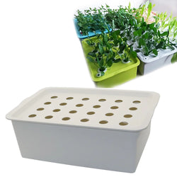 Hydroponik Pflanzbox GrowLeaf 24 | 24 Pflanzstellen | Für Indoor Anzucht | Mit Belüftung & Zubehör