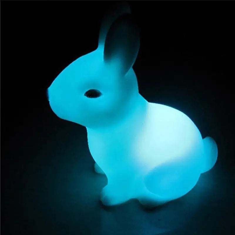 Bunnilux LED Nachtlicht Hase | Farbwechselnd & Batteriebetrieben | Niedliches Tierdesign für Kinder