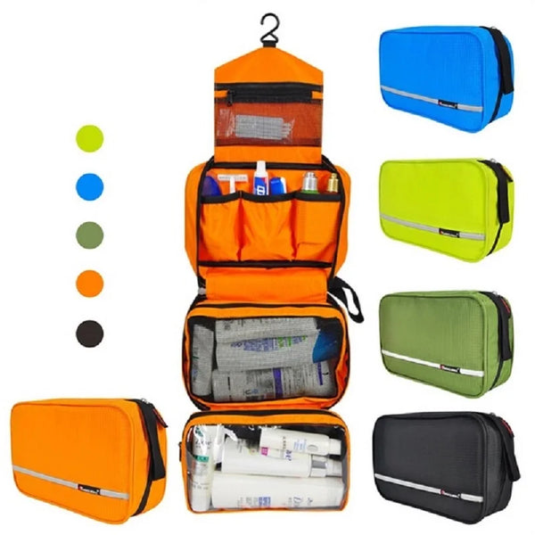 Travelior MaxPack Große Wasserdichte Kulturtasche für Männer & Frauen | Reise-Kosmetiktasche | Robustes Design & Viel Stauraum