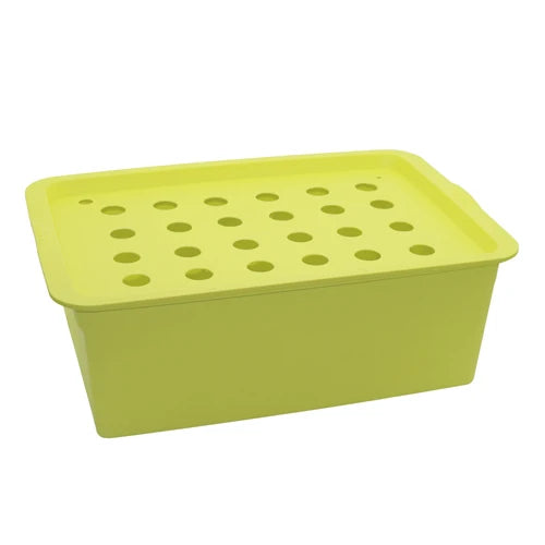 Hydroponik Pflanzbox GrowLeaf 24 | 24 Pflanzstellen | Für Indoor Anzucht | Mit Belüftung & Zubehör