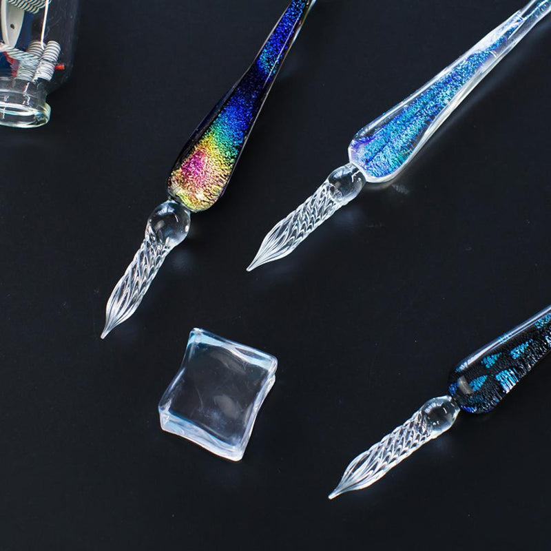 PrismWriter - Handgefertigter Kristall Kalligraphie Bleistift & Farben Set