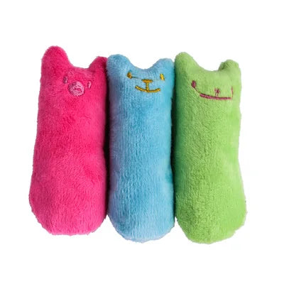 MiauTrix Katzenminze Spielzeug | Interaktiv & Zahnpflegend | Quietschendes Plüsch-Kauspielzeug für Katzen | 15 cm