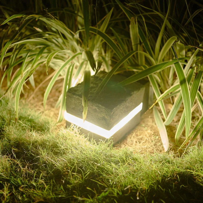 LumiStone LED Gartenleuchte Steinoptik | IP65 Wetterfest | Warm- & Kaltweiß | 24x20 cm | 50.000 Std. Lebensdauer