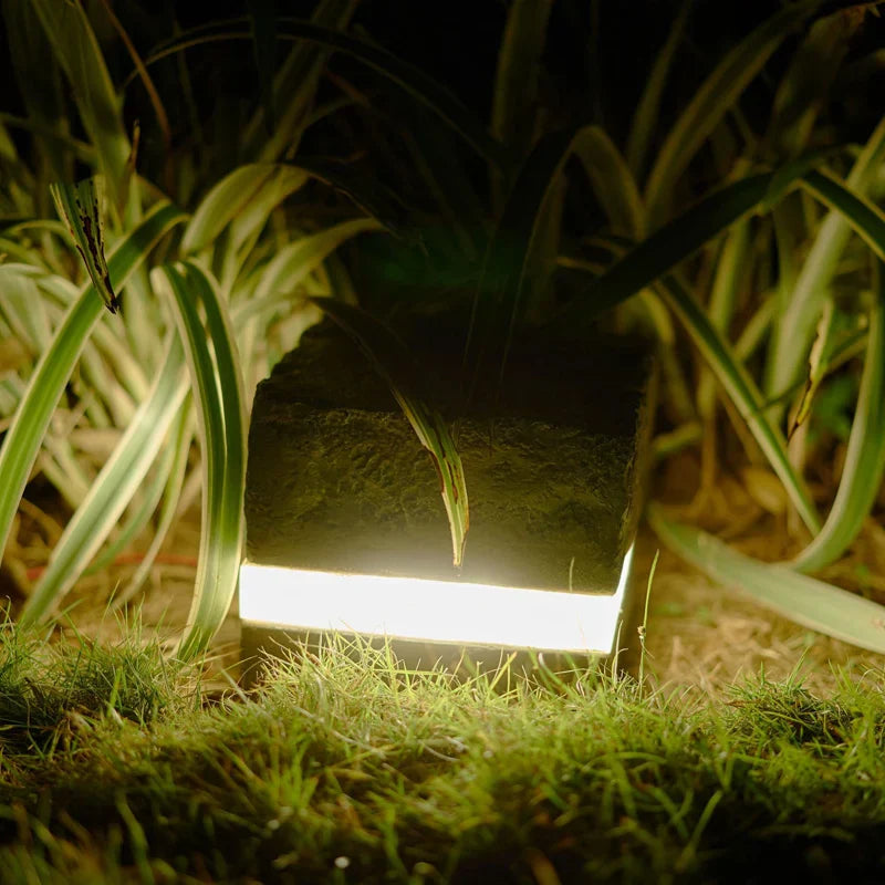 LumiStone LED Gartenleuchte Steinoptik | IP65 Wetterfest | Warm- & Kaltweiß | 24x20 cm | 50.000 Std. Lebensdauer