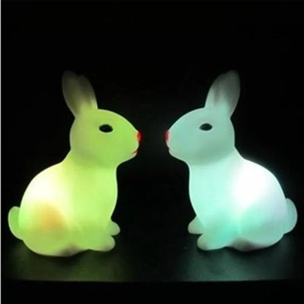 Bunnilux LED Nachtlicht Hase | Farbwechselnd & Batteriebetrieben | Niedliches Tierdesign für Kinder