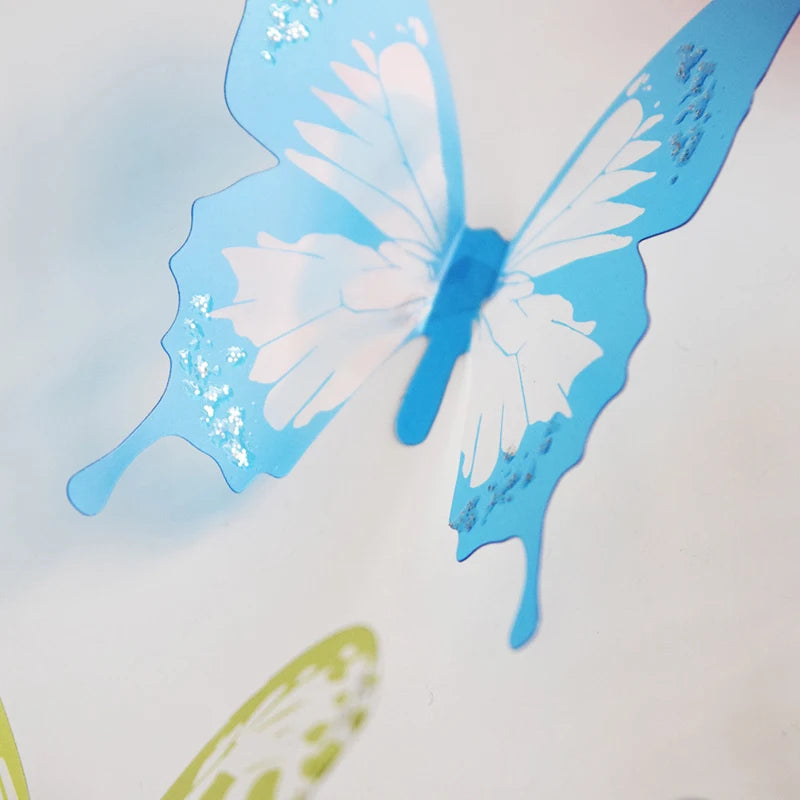 3D Schmetterlings-Wandsticker Miravela CrystalWings | 18er-Set wetterfeste Deko-Schmetterlinge aus PVC | Für Garten, Hochzeit & Wohnräume
