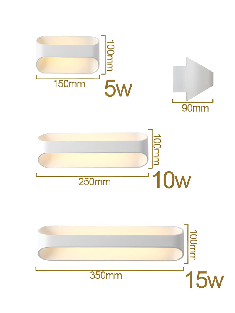 Aurelia LED Wandleuchte | Modern & Energiesparend | Warmes Licht | 5W–15W
