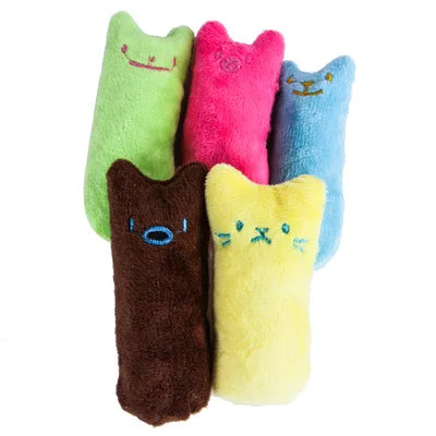 MiauTrix Katzenminze Spielzeug | Interaktiv & Zahnpflegend | Quietschendes Plüsch-Kauspielzeug für Katzen | 15 cm