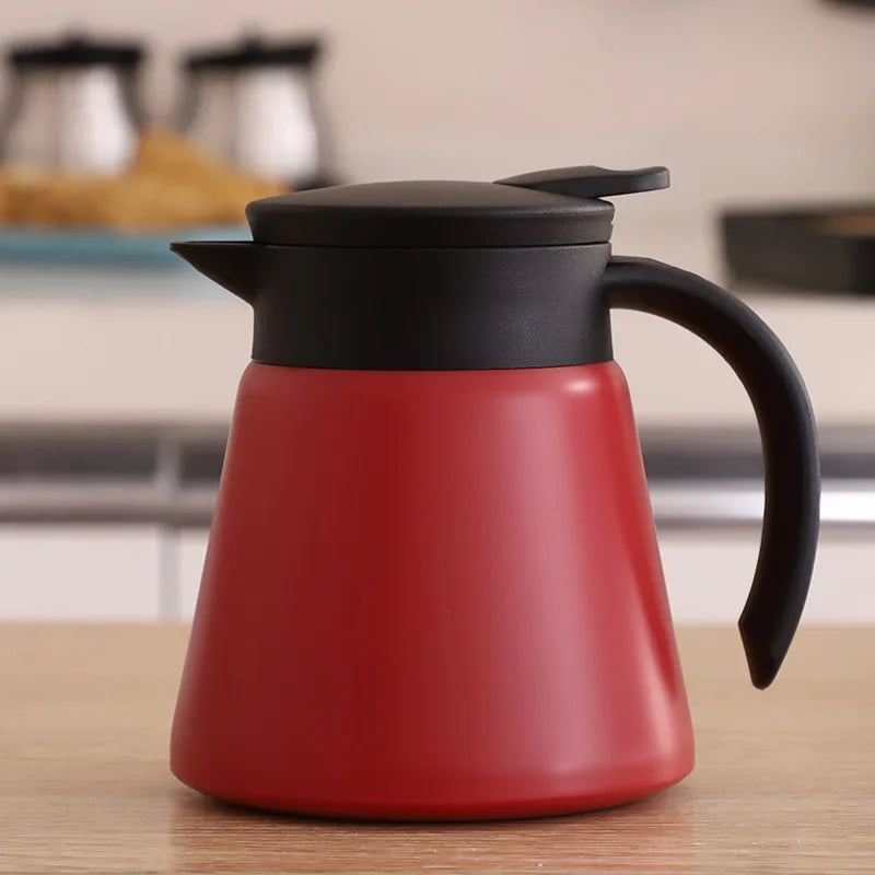 ThermoBrew Isolierkanne | Edelstahl 304 | Doppelwandig & Vakuumisoliert | 6h Heiß / 12h Kalt | 1 L