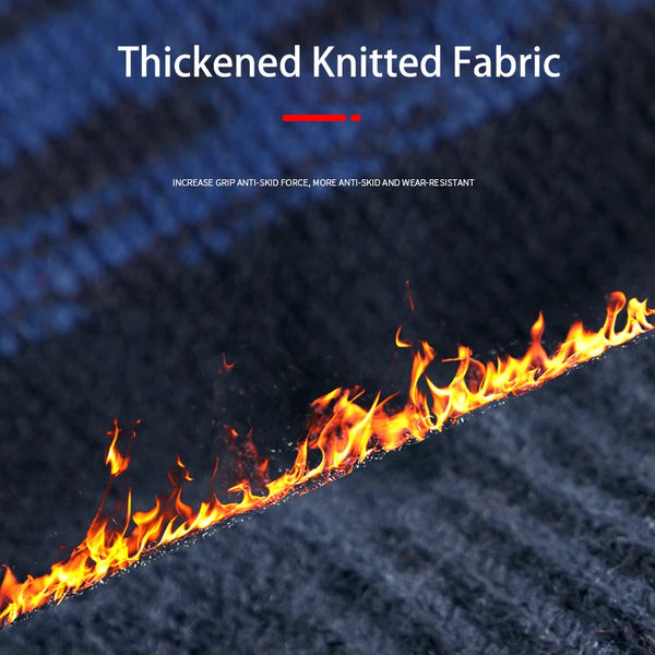 Nordvail | Herren Strickhandschuhe | Rutschfest & Touchscreen-fähig | Gefüttert mit Samt | Elastisch & Warm für Herbst & Winter