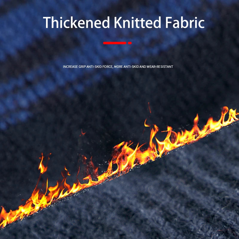 Nordvail | Herren Strickhandschuhe | Rutschfest & Touchscreen-fähig | Gefüttert mit Samt | Elastisch & Warm für Herbst & Winter