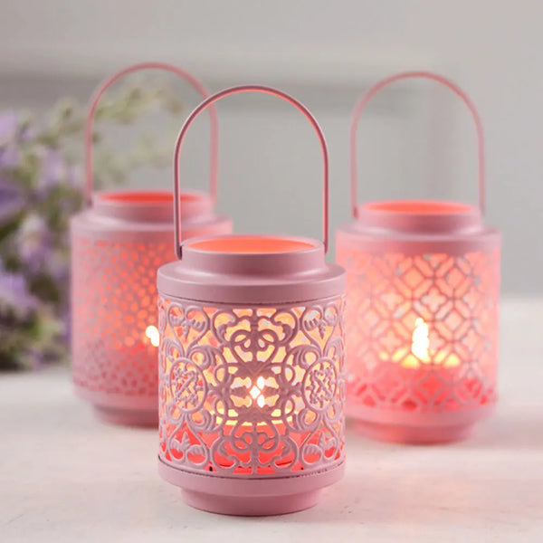 Eisenlaterne LumièreHollow | Kreativer Windlicht-Kerzenhalter | Vintage-Dekoration für Hochzeit & Zuhause | 8×11 cm