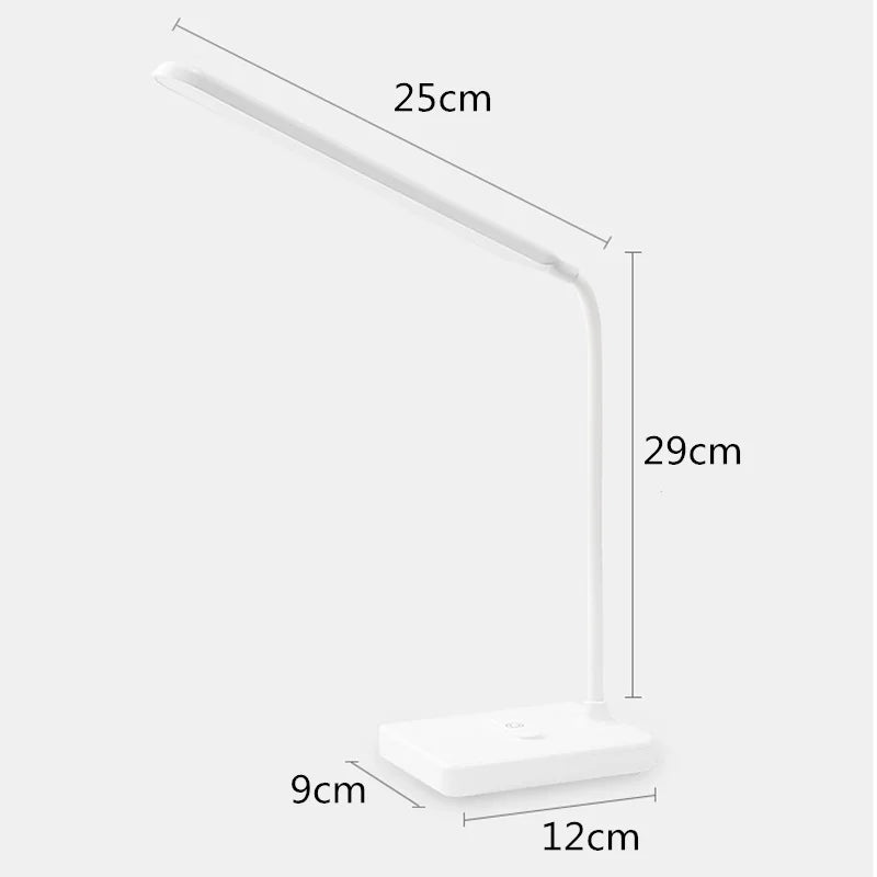 LED Tischlampe | Augenschonend & Dimmbar | Touch-Steuerung | USB Ladefunktion & Handyhalter