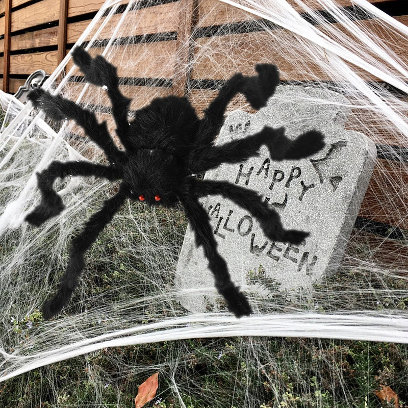 Aracnora Halloween Riesenspinne | 200 cm Spannweite | Mit Roten Leuchtaugen | Für Innen & Außen