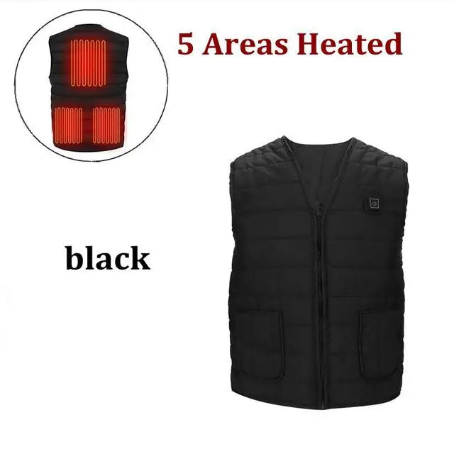 Beheizbare Weste HeatCore Pro | 5- oder 9-Zonen-Heizung | USB-Anschluss | Unisex Thermo-Weste für Herbst & Winter | M–7XL