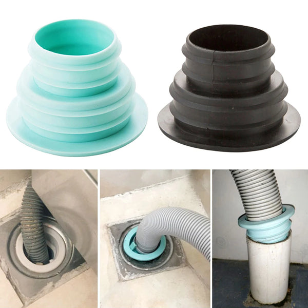 Drainiva Silikon-Abdichtungsring für Abflussrohre | Geruchsstopp & Rückfluss-Schutz | Für Küche, Bad, Waschmaschine – 6×3,9×3,8 cm