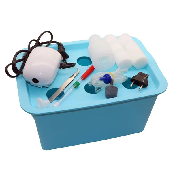 HYDROGROW 6-Loch Indoor Hydroponik-System | Komplett-Set mit Luftpumpe & Netzbechern | Für schnelles & sauberes Pflanzenwachstum – 220V