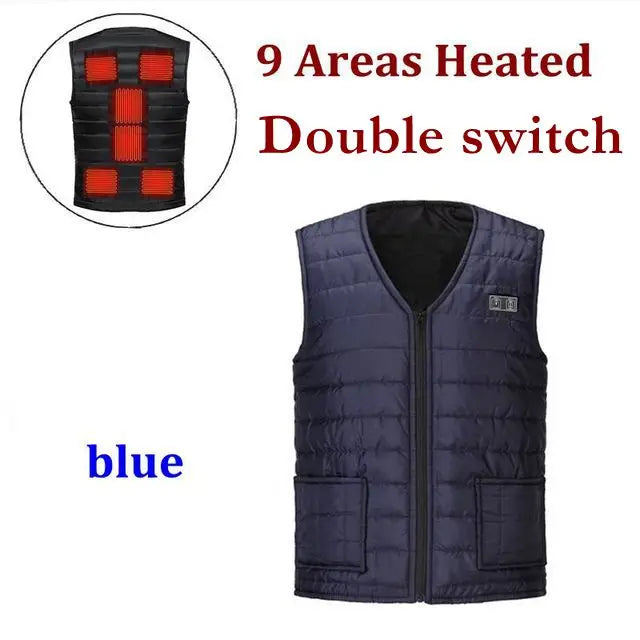 Beheizbare Weste HeatCore Pro | 5- oder 9-Zonen-Heizung | USB-Anschluss | Unisex Thermo-Weste für Herbst & Winter | M–7XL