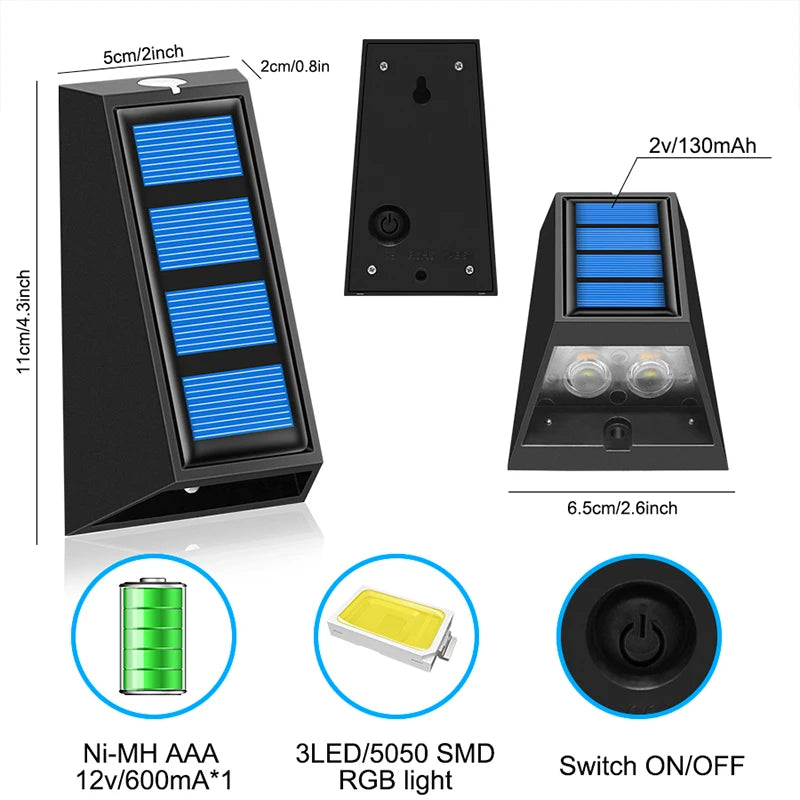 Solar Gartenleuchten LUMINARA ColorGlow | 8er Set | RGB Farbwechsel | IP65 Wasserdicht | Solar Außenbeleuchtung für Zaun, Treppe & Weg