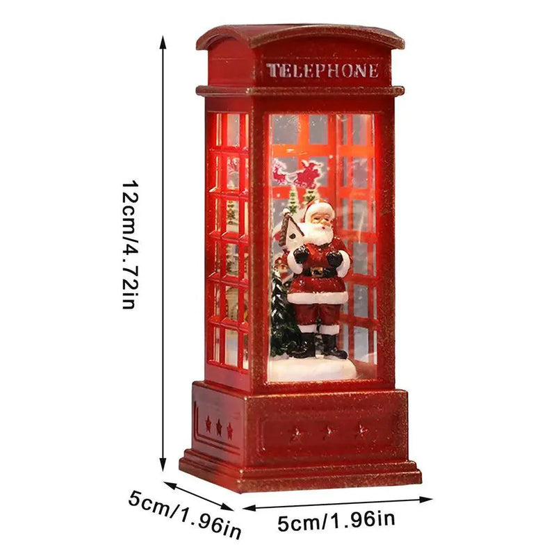 XmasBooth | Weihnachtslaterne Telefonzelle | Festliche Dekoration | Geschenkbox