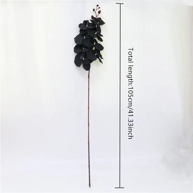 Künstliche Schmetterlings-Orchidee | 8 Blüten | Seide | 68–105 cm | Hochzeit & Wohn-Deko