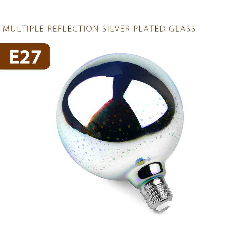 LED Glühbirne Retro | 3D Feuerwerks-Effekt | E27 | Vintage Edison Lampe 4W