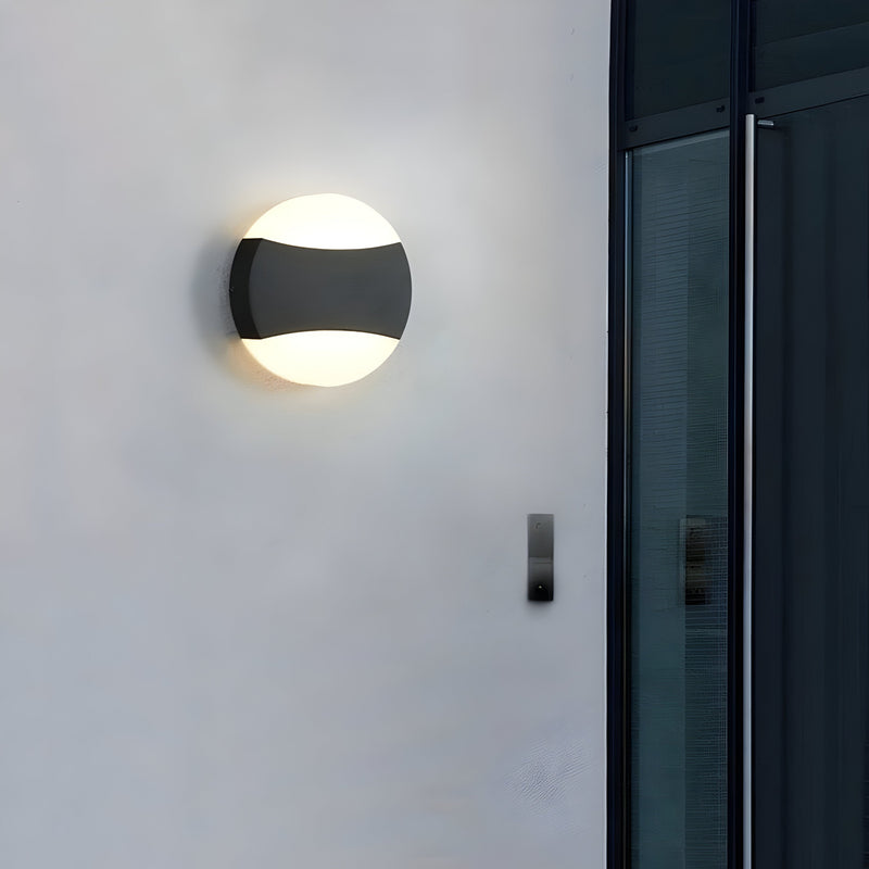 Lunotra LED Außen-Wandleuchte | Wasserdicht IP65 | Modernes Up-&-Down-Light | Schwarz | Wandmontage