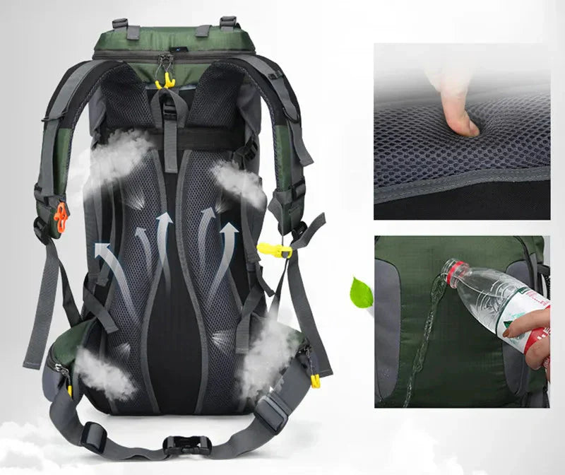 Outdoor Rucksack DryHike 60L | Wasserdicht & Robust | Ergonomisch Tragesystem | Für Wandern & Camping