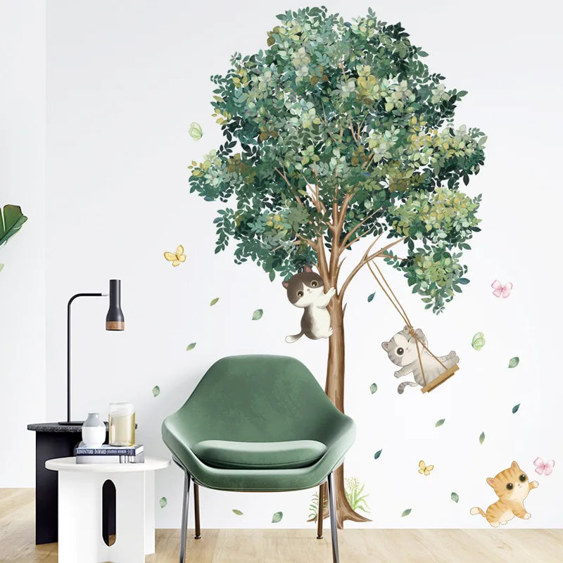 DecoSilva NordicTree Wandtattoo Großer Nordischer Baum | Abnehmbare Wandsticker für Wohnzimmer & Schlafzimmer