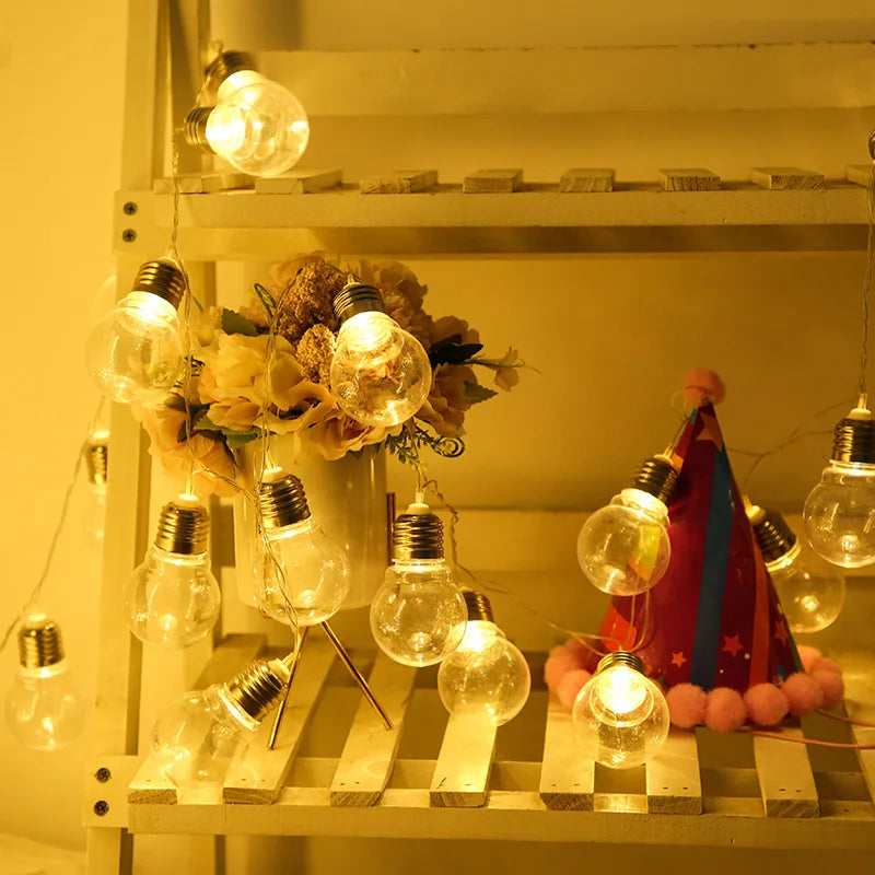 LED Glühbirnen Lichterkette LumiGlow | Warmweiß oder Bunt | USB & Batteriebetrieben | Innen & Außen