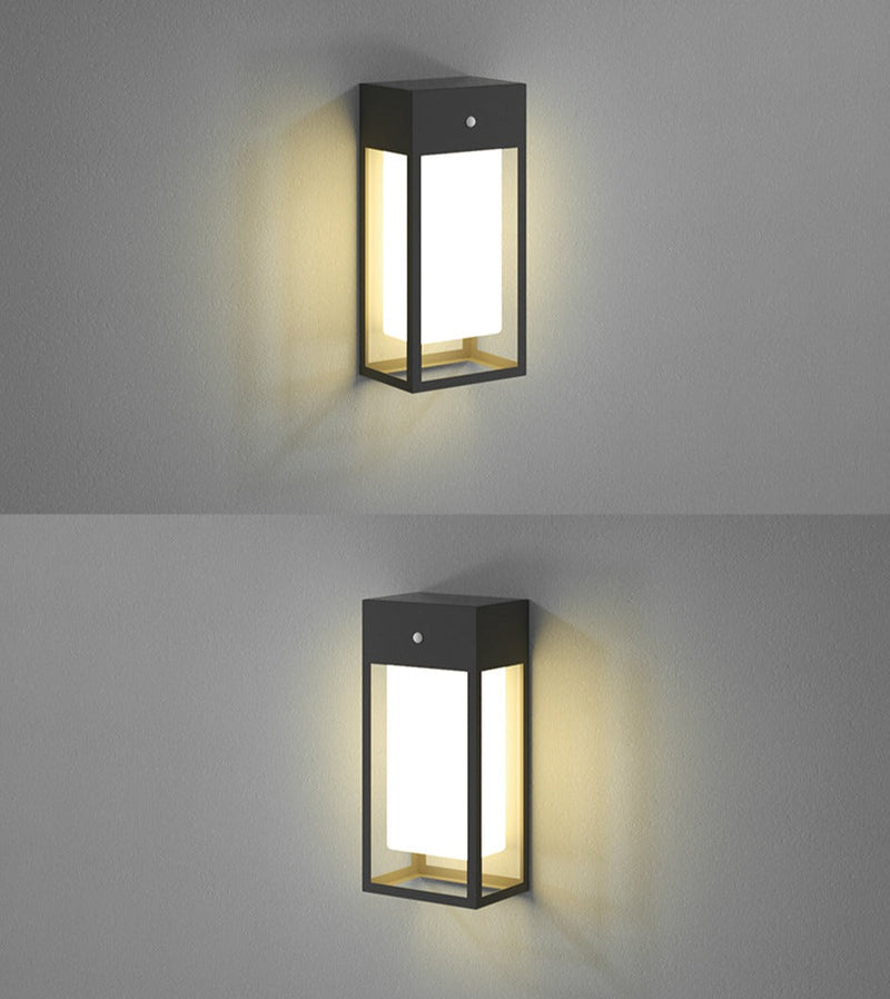 Solar-Wandleuchte LumiVita | Mit Dämmerungssensor | Edelstahl & Aluminium | IP65 Wetterfest | LED Warmweiß