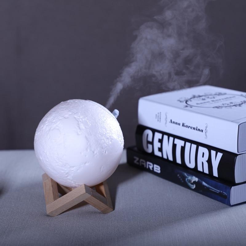 Luftbefeuchter Lampe LunaBreeze | 2-in-1 Nachtlicht & Aroma Diffuser | 880 ml Tank | 3 Farbmodi