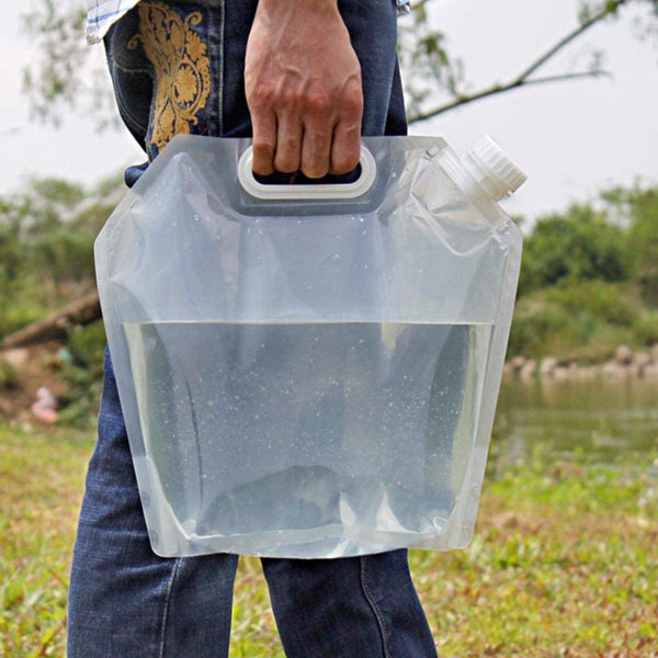 Faltbare Outdoor-Wassertragetasche Hydrilo FlexBag | 5 L / 10 L / 15 L | Mit Tragegriff | Leicht & Kompakt | Für Wandern, Camping & Reisen