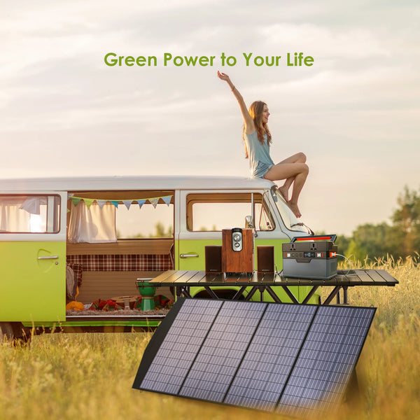 Voltaris Faltbares Solarpanel 100W | Wasserdicht IP66 | Kompatibel mit Solar-Generator & Laptop | Für Camping, Wohnmobil & Outdoor