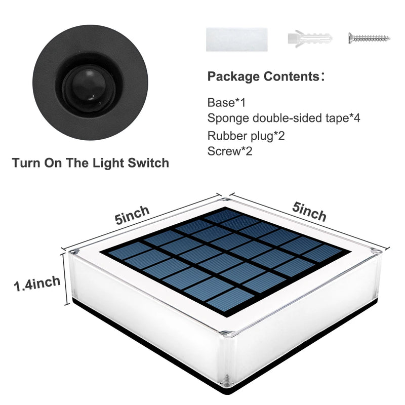 Solarya | Solar LED Gartenlampe | 3 Lichtfarben & IP65 Wasserdicht | 2000 mAh Akku