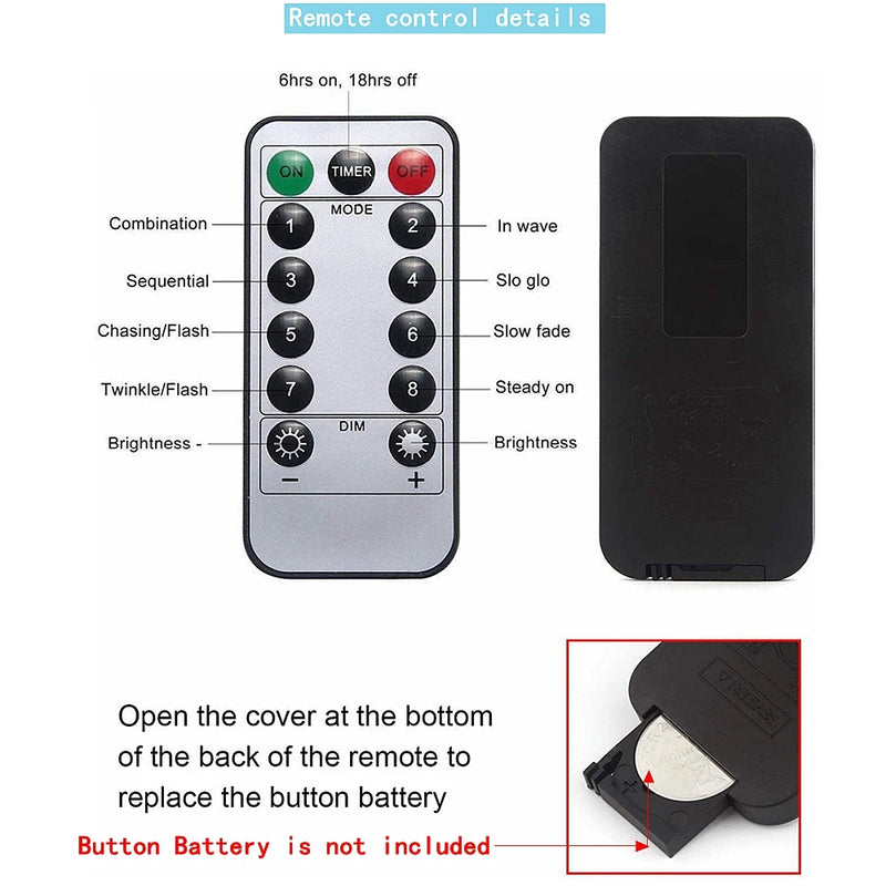 LED-Feuerwerkslichter StellaBurst | 150/200 LEDs | 8 Modi & Fernbedienung | Wasserdicht | Warmweiß, Kaltweiß, Bunt oder Blau