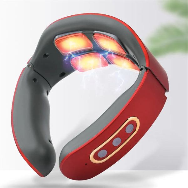 Nacken- & Schultermassager RelaxaPulse | 6 Modi & 9 Intensitäten | Wärmefunktion | Kabellos & Wiederaufladbar