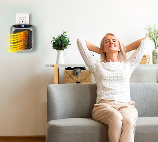 HeatGlow Tragbare Heizung | Energiesparend & Schnell Aufheizend | Mit Sicherheitsfunktionen | Schwarz