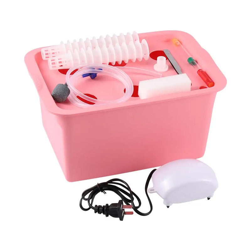 HYDROGROW 6-Loch Indoor Hydroponik-System | Komplett-Set mit Luftpumpe & Netzbechern | Für schnelles & sauberes Pflanzenwachstum – 220V